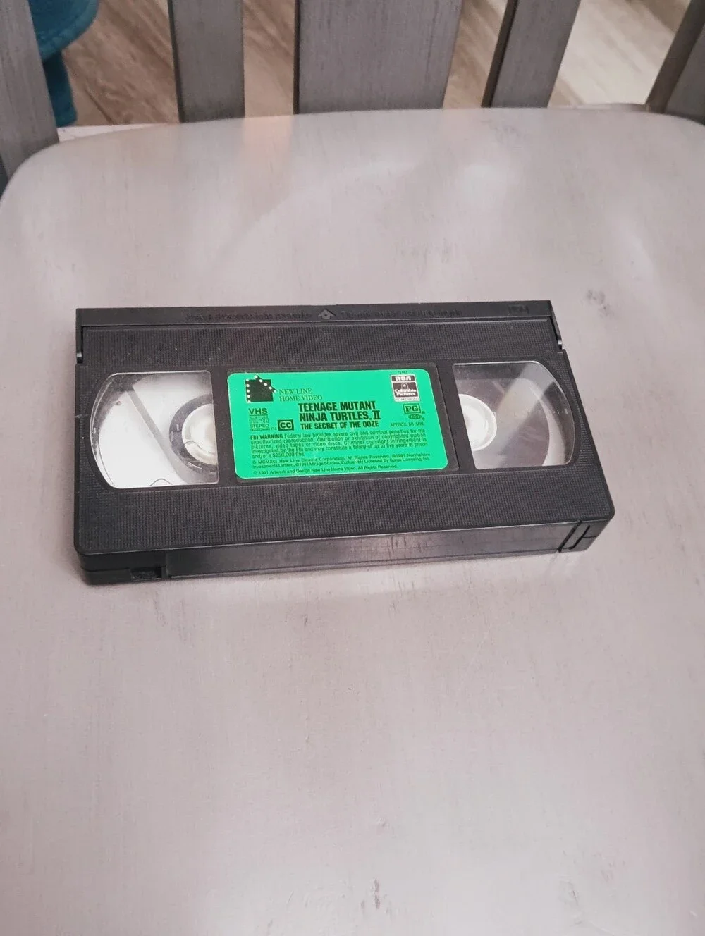 Teenage Mutant Ninja Turtles II VHS Vintage Tape - Black/Green